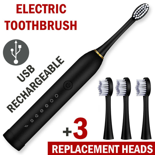 Rechargeable Sonic Electric Toothbrush Brush Heads Toothbrushes for Adults Kids